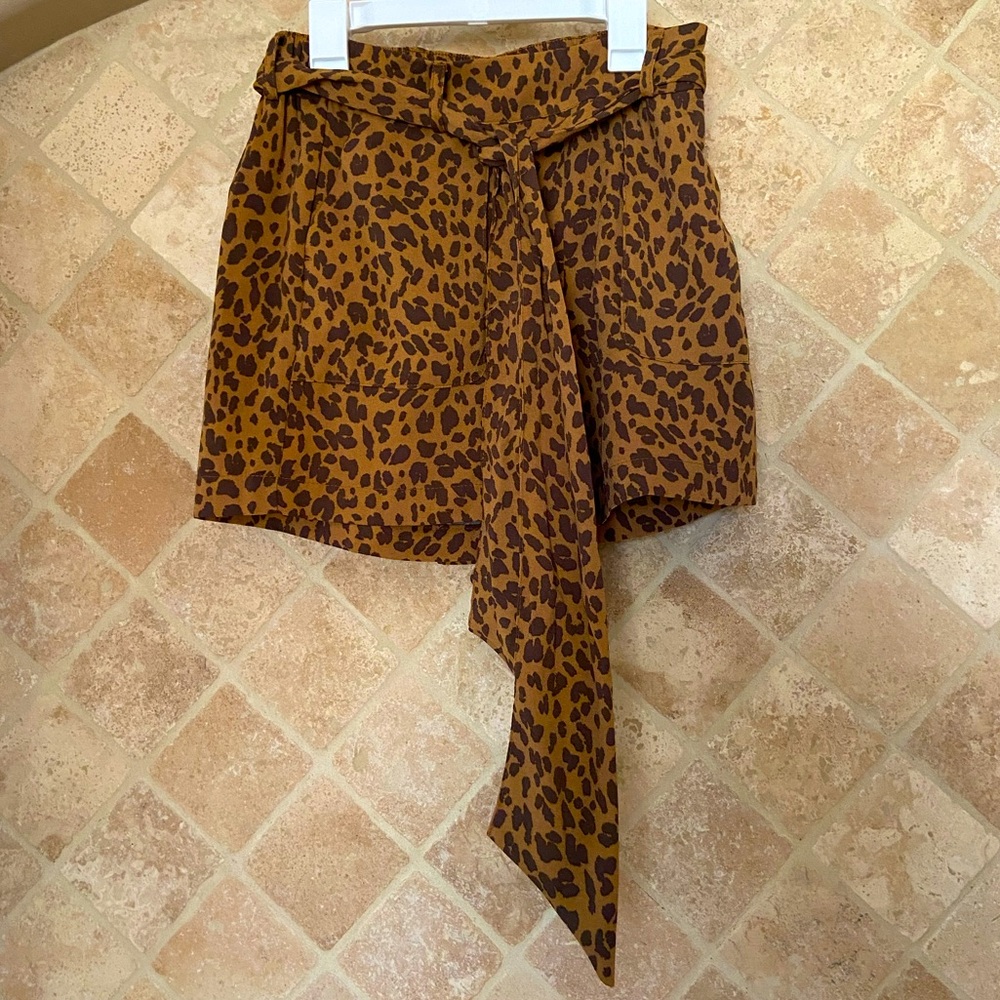 Cheetah Print High Waist Shorts